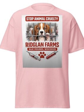 Pink "Stop Animal Cruelty" Dog Rescue T‑Shirt